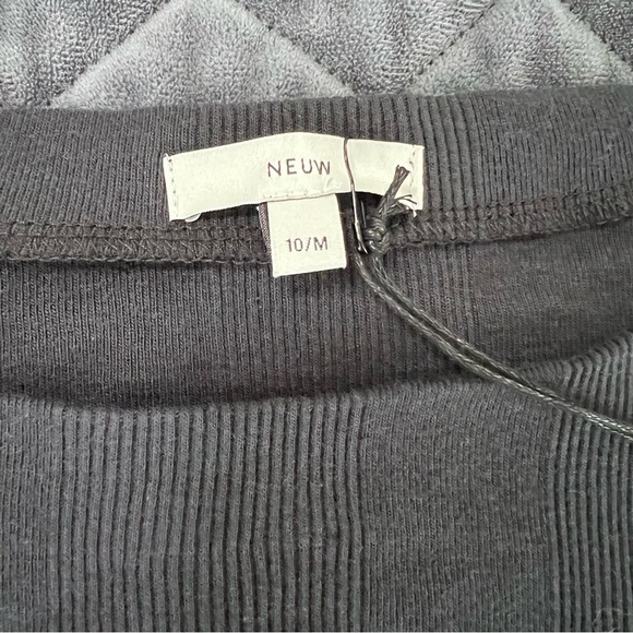 Neuw Frenchie 90s Top Women Medium Top Black Singlet Ribbed B12 - Picture 4 of 11